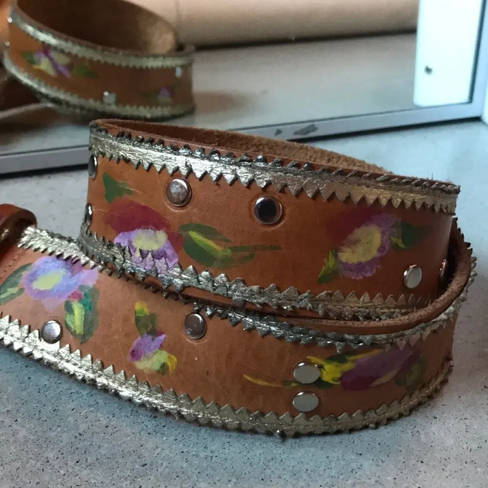 [ vintage Cynthia Rowley ] hand-painted gold trim